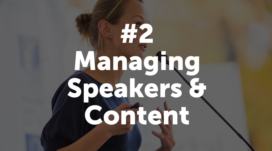 Managing Speakers and Content