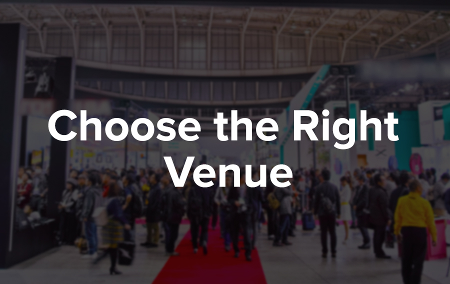 There are many factors to consider when choosing a venue. The first things to consider are size and space. Picking a venue that is too big or too small for your number of attendees is not a good look. The location of the venue also plays a big role: it’s wise to choose a location that is enticing to your potential guests so that you can use it as a promotional tool.