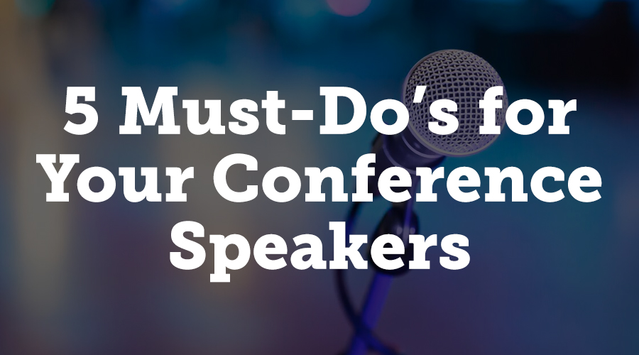 Christina Green looks at what organizers should ask of their speakers in this article on Event Manager Blog. The role of a conference speaker has moved far beyond simply presenting during a session, and this article looks at five things managers should expect their speakers to do before, during, and after the event.