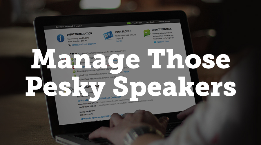 Speakers are notoriously hard to manage. Tracking submissions through email and spreadsheets is one way to do it, but it’s not ideal.