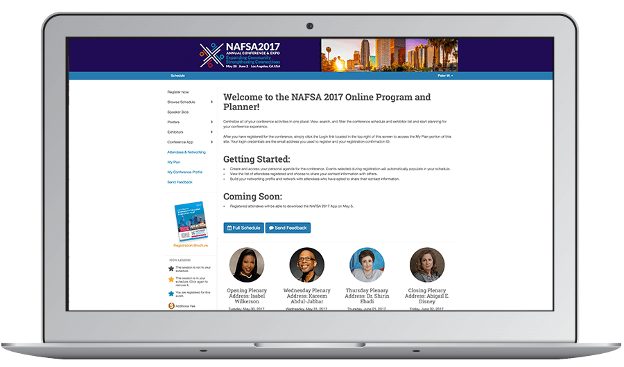 NAFSA's third requirement was to deliver an exceptional experience to attendees at their events. They wanted attendees to be able to use their iMIS login for eventScribe. This allows attendees to quickly sign in without creating an additional account, and access presentation slides, favorite sessions, save their custom schedules for each event, and, most importantly for NAFSA, engage with colleagues in conversations.