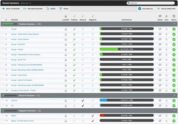 Now, clients can choose their own custom decision options and have only those options show up in their list.