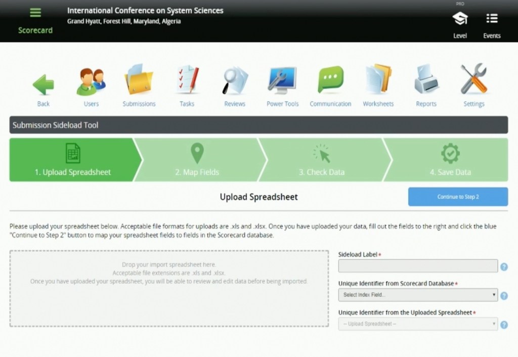 Sideloading is a way to import data collected outside of the MyCadmium system into specific fields within the Scorecard, such as their final decisions and custom fields for their event.