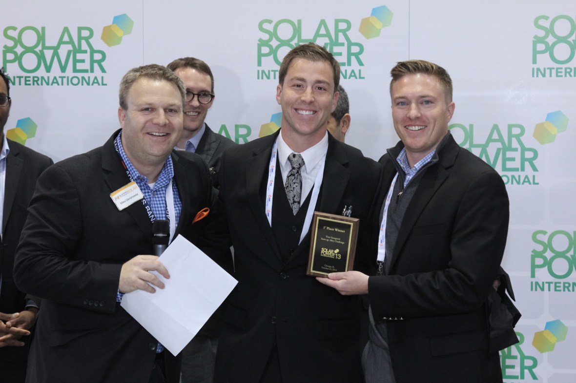 ModSolar, the winners of SPI's 2013 Start Up Alley Challenge. Winners like these go on to win other pretigious solar energy industry awards. CadmiumCD's Abstract Scorecard was used to select the winners.