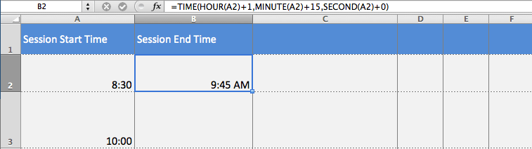 use the TIME, DATEVALUE, and TEXT Excel functions to make magic happen with your dates and times.