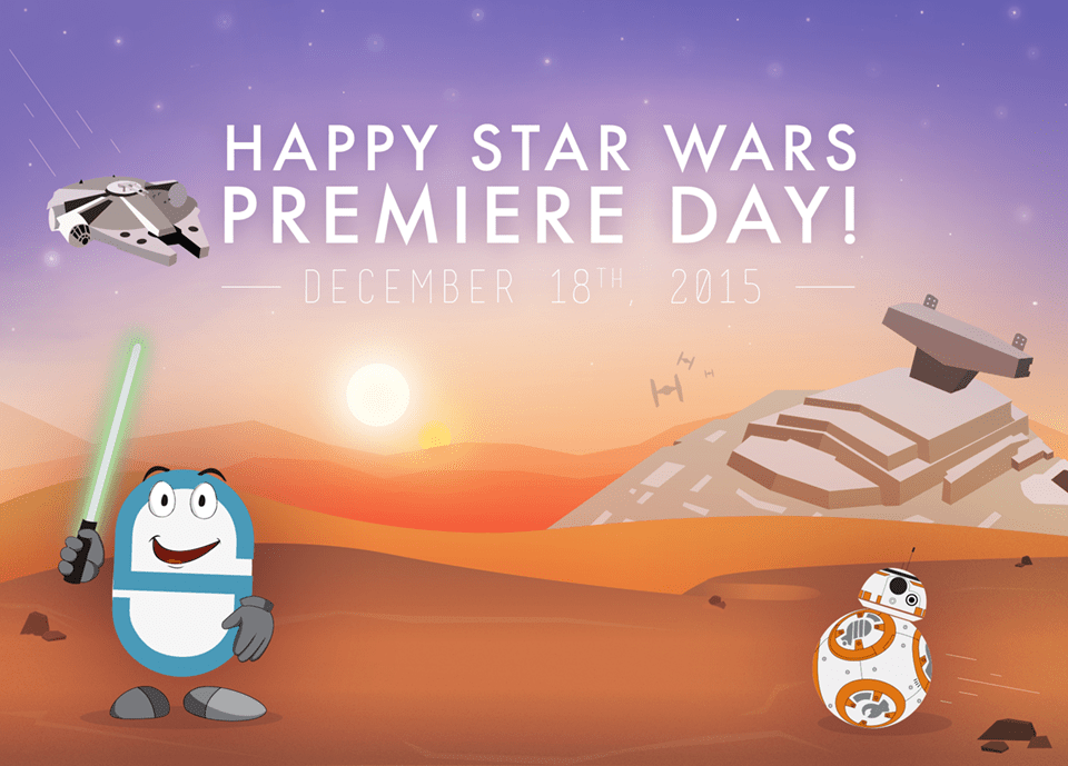 May the force be with you on December 18th 2016! CadmiumCD's mascot CeeDee is celebrating by joining the cause and fighting alongside Jedi's and BB-8.