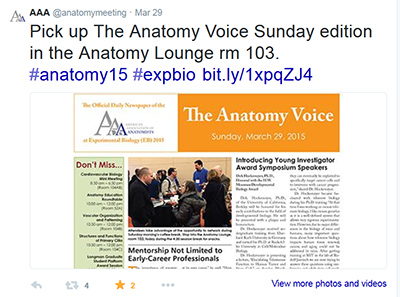 Audiology uses Twitter at their annual conference to tweet the highlights of their show daily and to make attendees aware of their mobile event app.