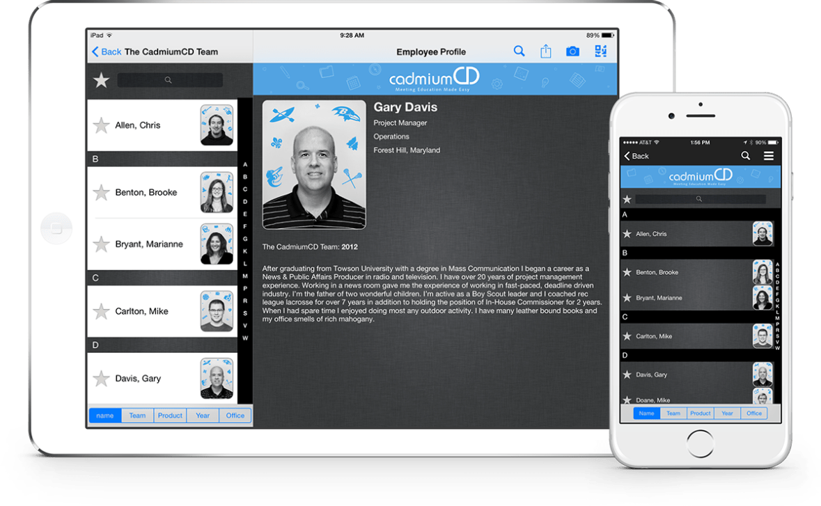 The Who's Who section in the eventScribe app allows meeting planner to add special interest groups to the app. These might include employees, volunteers, or students.