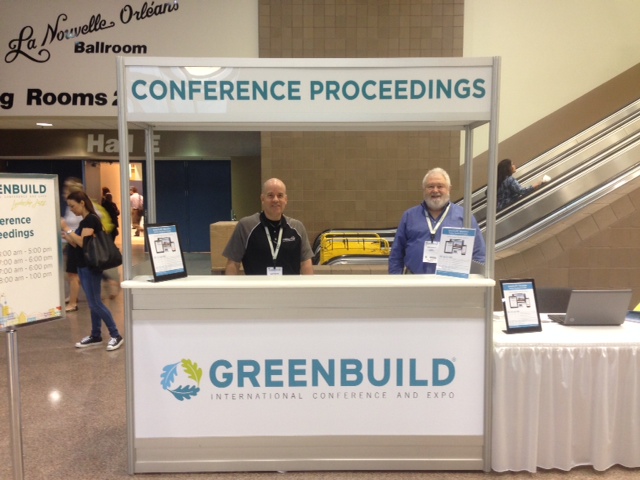 CadmiumCD's Gary Davis and Mike Wyatt selling Conference Proceedings for Greenbuild 2014.