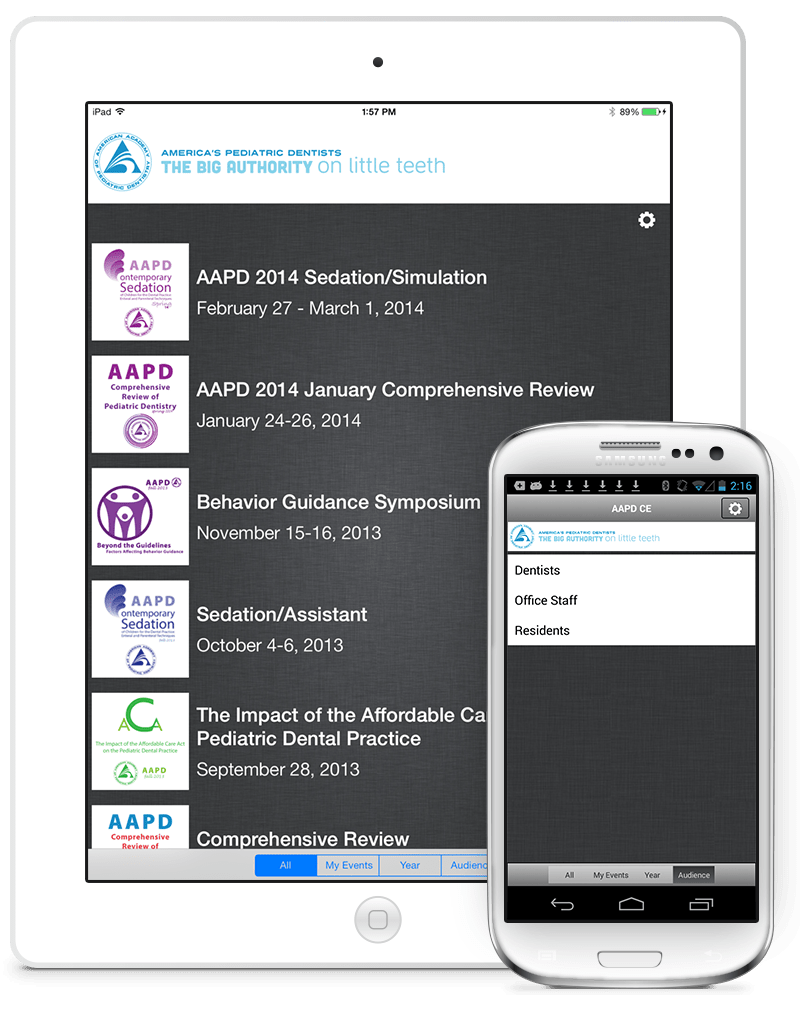 AAPD's multi-event app built with eventScribe by CadmiumCD.